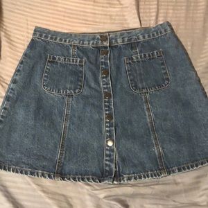 Button down jean skirt